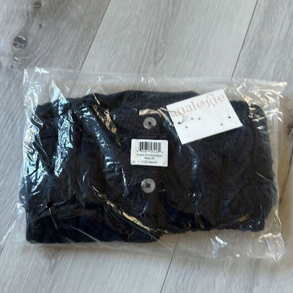 Analogie Cable Knit Cardigan Navy 2T NWT - Picture 5 of 5